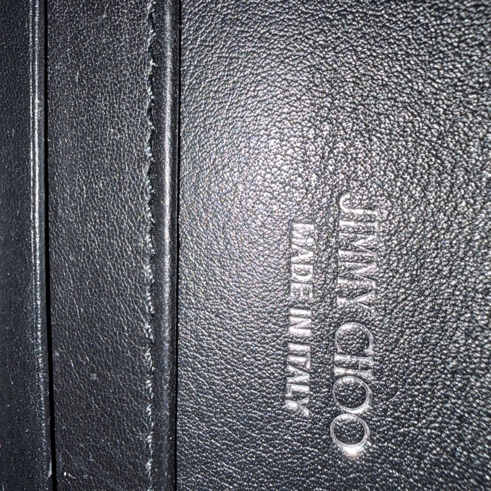 Jimmy Choo Navy Leather clutch -NWT - Picture 5 of 16
